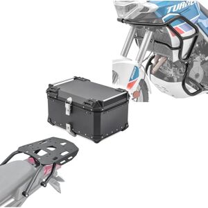 Bagtecs Set Alu Topcase + Träger passend für Aprilia Tuareg 660 22-24 + Sturzbügel Set