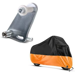 Set: Adapterplatte für ConStands Power passend für KTM 690 Duke 08-19 + Abdeckplane passend für KTM 620 Duke / LC4 - 660 SMC - 690 Duke / R Craftride XL in schwarz-orange