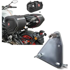 Set: Set Satteltaschen + Hecktasche passend für Triumph Speed Triple / R / RS / S Bagtecs RF1-X60 + Adapterplatte für ConStands Power Triumph Speed Triple /R/ S 11-20