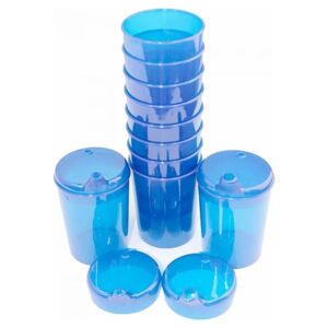 Medi-Inn Schnabelbecher 250 ml Set 10 Unterteile + 20 Deckel (Blau)