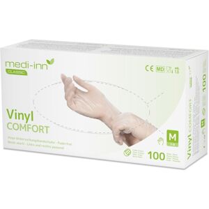 Medi-Inn Vinyl Comfort Einmalhandschuhe puderfrei (Größe M, 1 x 100 Stück)