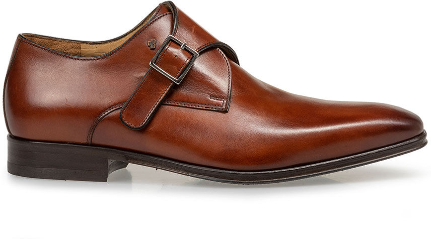 Floris van Bommel Raffa 06.00, Monk, Monkstrap Schuh, Handgefertigt  Dunkelcognac male