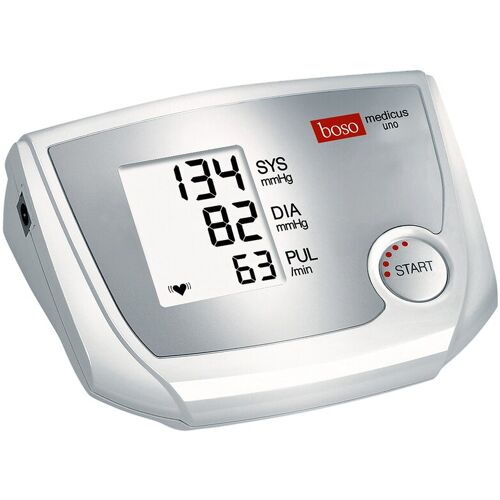 BOSCH & SOHN Oberarm-Blutdruckmessgerät Boso Medicus Uno, mit Einknopfbedienung silber weiss