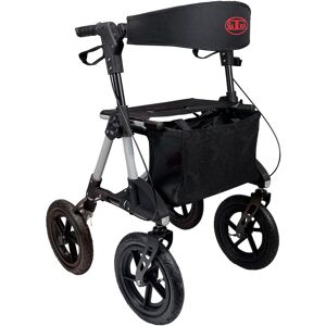 Antar Aluminium Outdoor-Rollator mit Luftbereifung - AT51031 schwarz   weiss