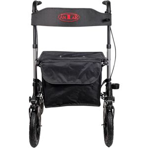 Antar Outdoor-Rollator mit Luftbereifung - AT51036 schwarz   silber