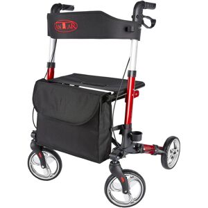 Antar Leichtgewicht-Rollator Premium, Aluminium, mit Rückengurt und Tasche - AT51006 rot