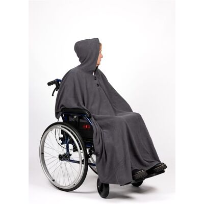 Antar Fleece-Rollstuhl-Poncho AT53521 grau Antar Fleece-Rollstuhl-Poncho AT53521 grau