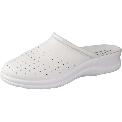 Walzvital Pantolette mit Leder für Damen weiss 42
