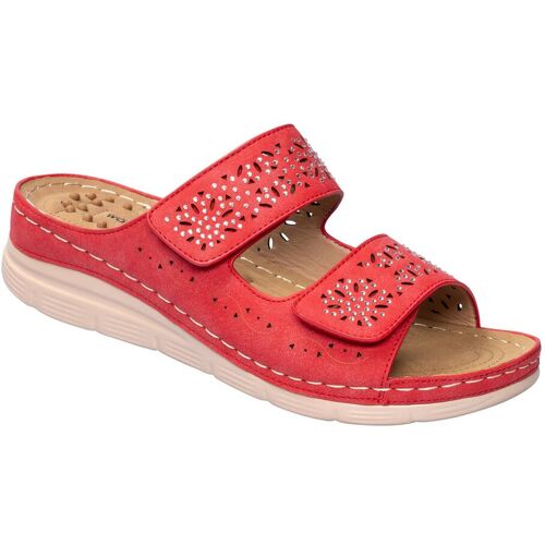 wonderwalk Massage-Klettpantolette „Michaela“ rot 40 Damen