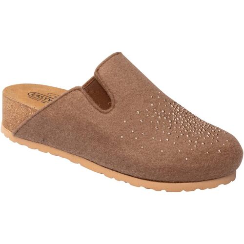Walzvital Damen Clogs, mit Glitzer beige 39 Damen