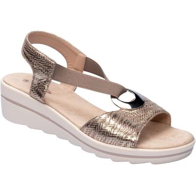 wonderwalk Komfort-Sandalette „Daria“ gold 39 Damen wonderwalk Komfort-Sandalette „Daria“ gold 39 Damen