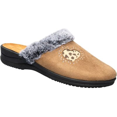 wonderwalk Home Hausschuh-Pantolette „von Herzen“ beige 41 Damen wonderwalk Home Hausschuh-Pantolette „von Herzen“ beige 41 Damen