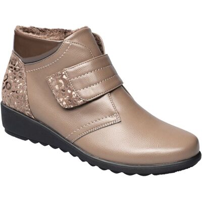wonderwalk Wärme-Klettstiefelette „Hedi“ beige 40 Damen wonderwalk Wärme-Klettstiefelette „Hedi“ beige 40 Damen