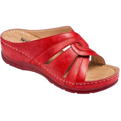 wonderwalk Komfort-Pantolette "Beate" rot 41 Damen wonderwalk Komfort-Pantolette "Beate" rot 41 Damen