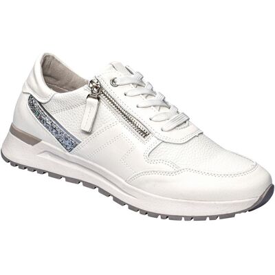 wonderwalk Leder-Komfortsneaker "Glitzer" silber 41 Damen wonderwalk Leder-Komfortsneaker "Glitzer" silber 41 Damen