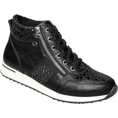 wonderwalk Wärme-Knöchelsneaker mit Leder "Linda" schwarz 41 Damen wonderwalk Wärme-Knöchelsneaker mit Leder "Linda" schwarz 41 Damen