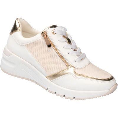 wonderwalk Komfort-Sneaker H-Weite „Johanna“ weiss gold 36 Damen wonderwalk Komfort-Sneaker H-Weite „Johanna“ weiss gold 36 Damen