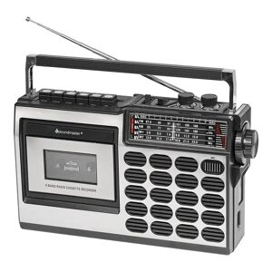 Soundmaster Retro-Radio-Kassettenrekorder schwarz