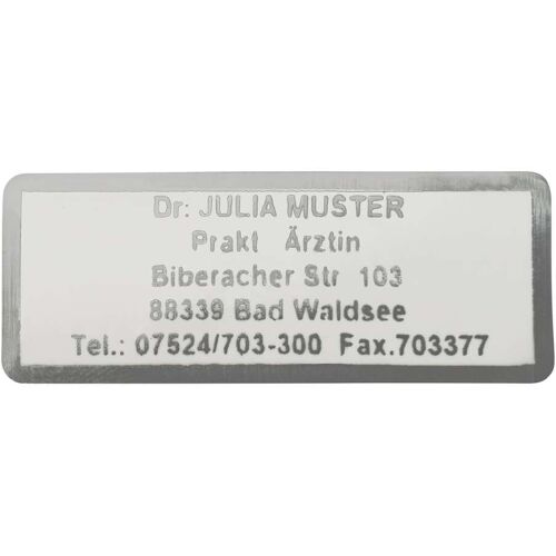 Walzvital Namensaufkleber "Schrifttyp A" silber