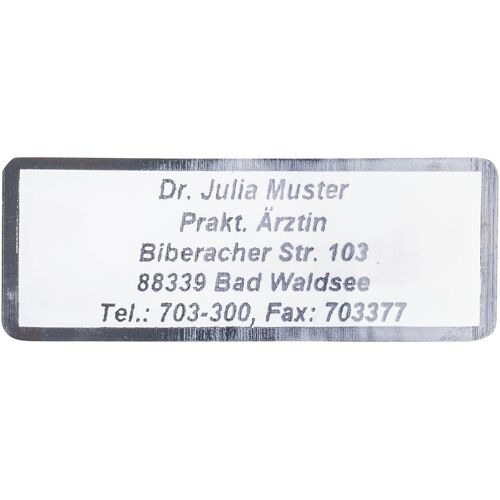 Walzvital Namensaufkleber "Schrifttyp B" silber