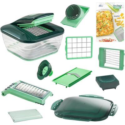 Genius Nicer Dicer Chef Gemüseschneider - 15-teilig grün Genius Nicer Dicer Chef Gemüseschneider - 15-teilig grün