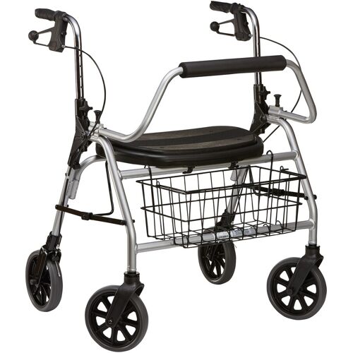 DIETZ REHA PRODUKTE Schwerlast-Rollator XXL bis 200 kg mit Sitz und Korb schwarz