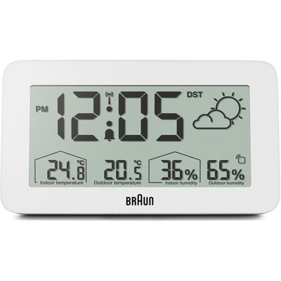 Braun BC13WP-DCF digitaler Funkwecker m. Wetterstation Braun BC13WP-DCF digitaler Funkwecker m. Wetterstation