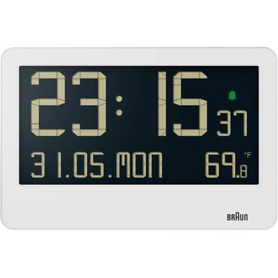 Braun BC14W-DCF Digital Funk Wanduhr Wecker 261mm Braun BC14W-DCF Digital Funk Wanduhr Wecker 261mm