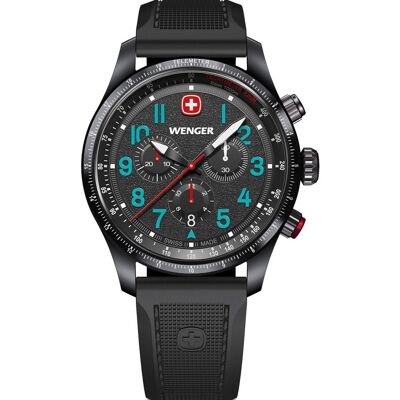 Wenger 01.0543.116 Herrenuhr Terragraph Chrono 43mm 10ATM Wenger 01.0543.116 Herrenuhr Terragraph Chrono 43mm 10ATM