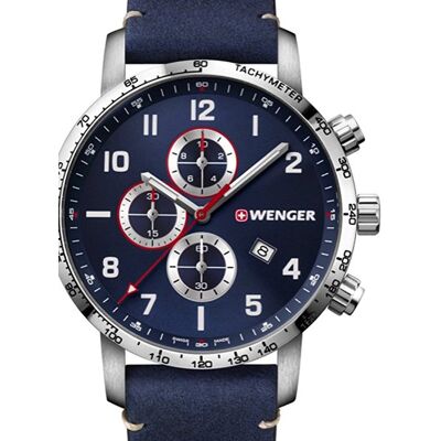 Wenger 01.1543.109 Attitude Chonograph Herrenuhr 44mm 10ATM Wenger 01.1543.109 Attitude Chonograph Herrenuhr 44mm 10ATM