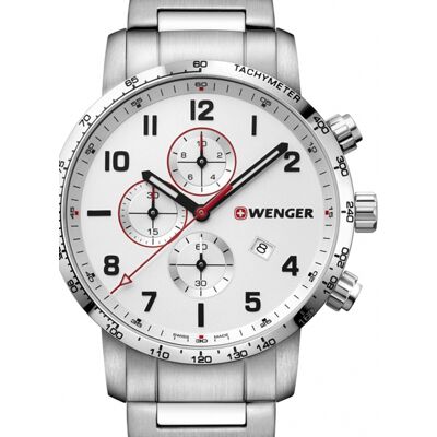 Wenger 01.1543.110 Attitude Chonograph Herrenuhr 44mm 10ATM Wenger 01.1543.110 Attitude Chonograph Herrenuhr 44mm 10ATM
