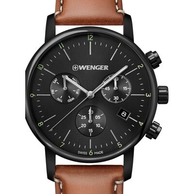 Wenger 01.1743.115 Urban Klassik Chronograph Herrenuhr 44mm 10ATM Wenger 01.1743.115 Urban Klassik Chronograph Herrenuhr 44mm 10ATM