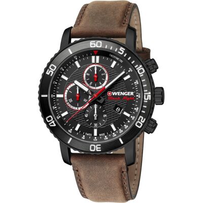 Wenger 01.1843.107 Roadster Black Night Chronograph 45mm 10ATM Wenger 01.1843.107 Roadster Black Night Chronograph 45mm 10ATM