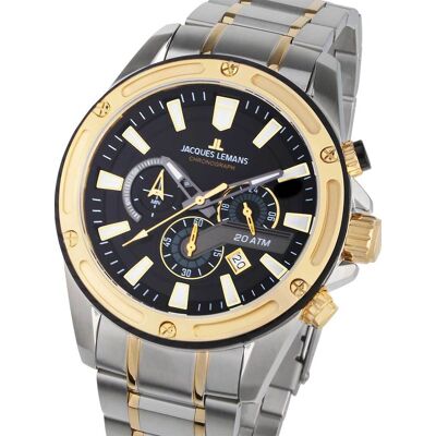 Jacques Lemans 1-2141I Liverpool Chronograph Herrenuhr 48mm 20ATM Jacques Lemans 1-2141I Liverpool Chronograph Herrenuhr 48mm 20ATM