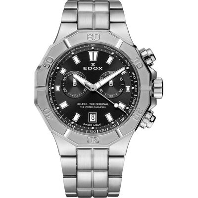 Edox 10113-3M-NIN Delfin Chronograph Herrenuhr 43mm 20ATM Edox 10113-3M-NIN Delfin Chronograph Herrenuhr 43mm 20ATM