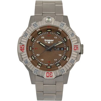 Traser H3 110668 Tactical Braun Titan Herrenuhr 46mm 20ATM Traser H3 110668 Tactical Braun Titan Herrenuhr 46mm 20ATM