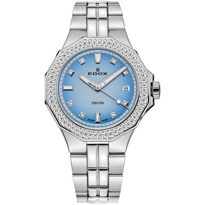 Edox 53020-3D120M-BUCND Delfin Diamant Diver Damenuhr 38mm 20ATM Edox 53020-3D120M-BUCND Delfin Diamant Diver Damenuhr 38mm 20ATM