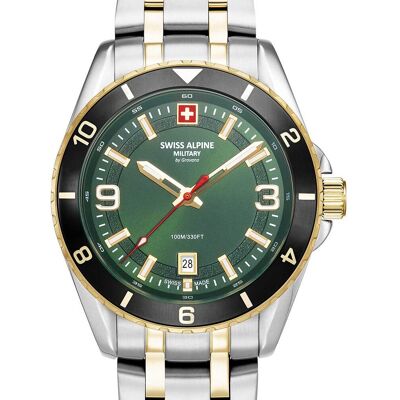 Swiss Alpine Military 7034.1148 Herrenuhr Sierra bicolor schwarz 42mm 10ATM Swiss Alpine Military 7034.1148 Herrenuhr Sierra bicolor schwarz 42mm 10ATM