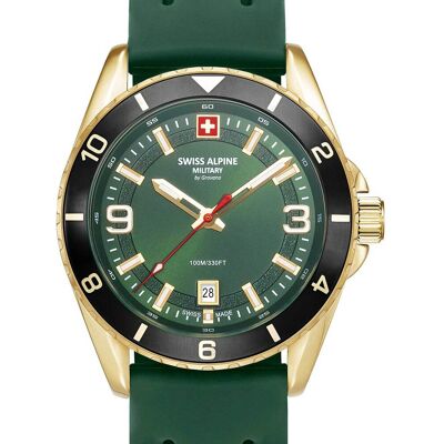 Swiss Alpine Military 7034.1818 Herrenuhr Sierra gold grün 42mm 10ATM Swiss Alpine Military 7034.1818 Herrenuhr Sierra gold grün 42mm 10ATM