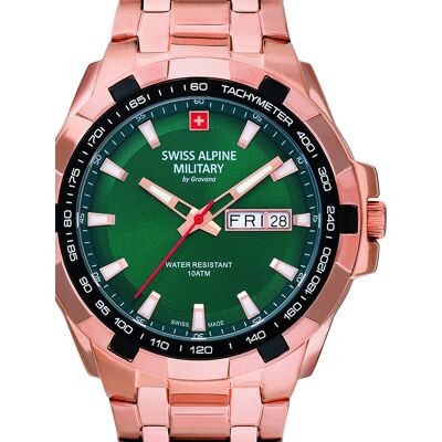 Swiss Alpine Military 7043.1164 Day-Date Herrenuhr 42mm 10ATM Swiss Alpine Military 7043.1164 Day-Date Herrenuhr 42mm 10ATM