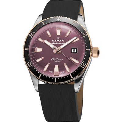 Edox 80131-357RNRC-VIO Skydiver Automatik +2. Armband Damenuhr Edox 80131-357RNRC-VIO Skydiver Automatik +2. Armband Damenuhr