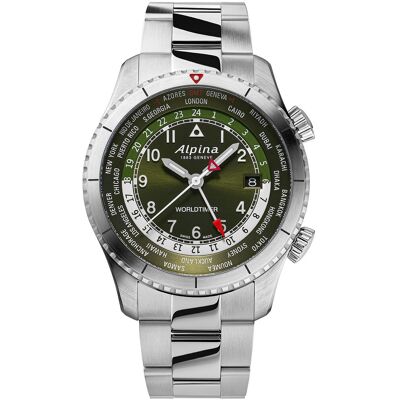 Alpina AL-255GR4S26B Startimer Pilot Worldtimer Herrenuhr 41mm Alpina AL-255GR4S26B Startimer Pilot Worldtimer Herrenuhr 41mm