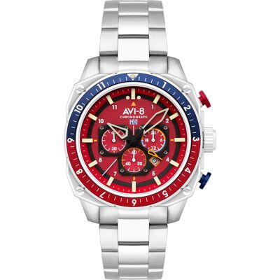 AVI-8 AV-4100-22 Herrenuhr Hawker Hunter Dual Time Chronograph 43mm 5ATM AVI-8 AV-4100-22 Herrenuhr Hawker Hunter Dual Time Chronograph 43mm 5ATM