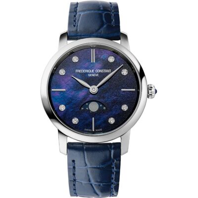 Frederique Constant FC-206MPND1S6 Damenuhr Classics Slimline Mondphase 30mm 3ATM Frederique Constant FC-206MPND1S6 Damenuhr Classics Slimline Mondphase 30mm 3ATM