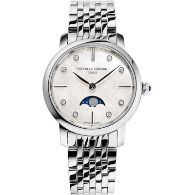 Frederique Constant FC-206MPWD1S6B Slimline Moonphase Damenuhr Frederique Constant FC-206MPWD1S6B Slimline Moonphase Damenuhr