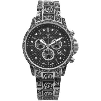 Louis XVI LXVI1721 Herrenuhr Palais Royale Inked Diamond Chronograph 43mm 10ATM Louis XVI LXVI1721 Herrenuhr Palais Royale Inked Diamond Chronograph 43mm 10ATM