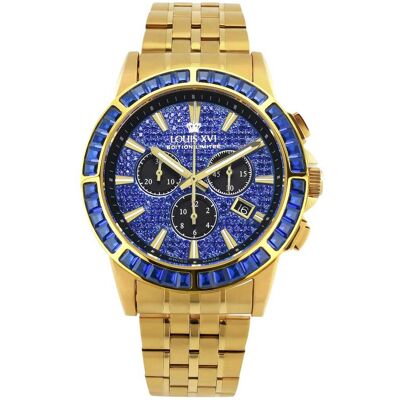 Louis XVI XLXVI1132 Herrenuhr Majesté Iced Out Baguette Chronograph 43mm 5ATM Louis XVI XLXVI1132 Herrenuhr Majesté Iced Out Baguette Chronograph 43mm 5ATM