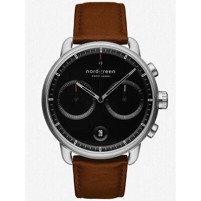 Nordgreen PI42SILEBRBL Herrenuhr Pioneer Chronograph 42mm 10ATM Nordgreen PI42SILEBRBL Herrenuhr Pioneer Chronograph 42mm 10ATM