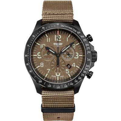 Traser H3 109459 P67 Officer Chronograph Khaki Nato Herrenuhr 46mm 10ATM Traser H3 109459 P67 Officer Chronograph Khaki Nato Herrenuhr 46mm 10ATM