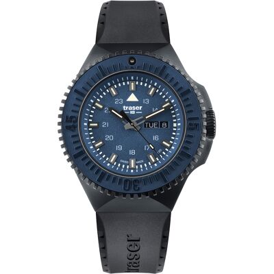 Traser H3 109857 P69 Black Blue Herrenuhr 46mm 20ATM Traser H3 109857 P69 Black Blue Herrenuhr 46mm 20ATM